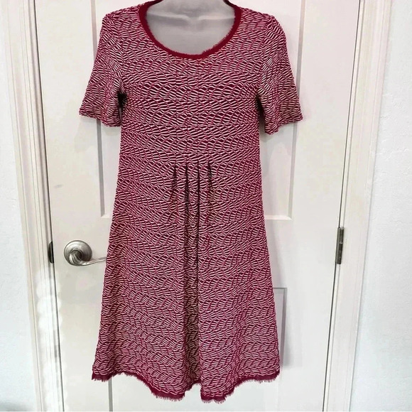 Anthropologie Maeve red and white striped dress perfect for Christmas Party - Picture 2 of 14